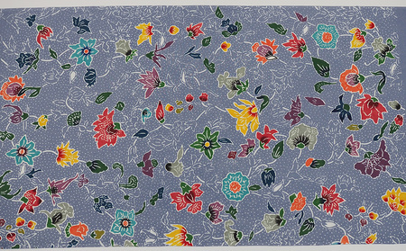 【藤崎紅型工房】名古屋六通帯 更紗文様 伝統工芸 工芸品 民芸 文化 びんがた 帯 生地 絹 六通帯 さらさ おしゃれ 高級 琉球 沖縄県 名護市