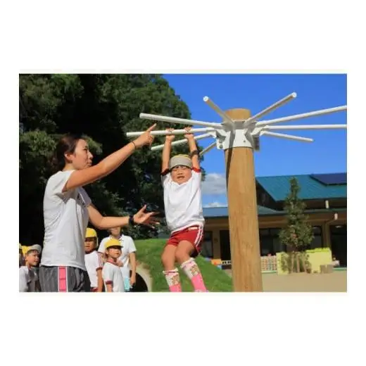木製 くるくるうんてい verたか～い 高さ調整40cm～200cm 防腐加工済 国産材 環境配慮 外遊び 屋外 アスレチック 遊具 公園 ウッドウォームズ 奈良県 下北山村