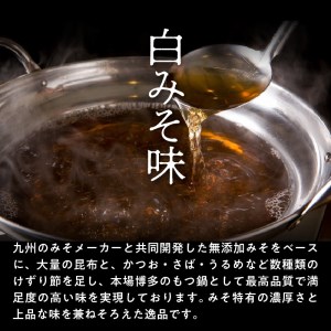 国産 ・ 完全無添加　もつ鍋 セット（約2人前）　白みそ味_KHW0404