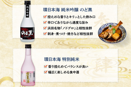 山陰浜田の地酒を次々と味わう！「環日本海飲み比べセット」 地酒 日本酒 米酒 純米酒 飲み比べ セット 酒 贈答 化粧箱入り 化粧箱 日本酒 【026_2026】