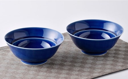 【波佐見焼】粋碗 どんぶり 茶碗 ブルー ペアセット 食器 皿 【光春窯】 [XD65] 波佐見焼