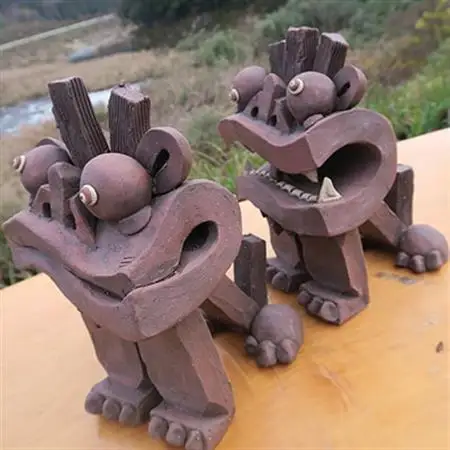 【広島県安芸太田町・風炎窯】～魔除けでがんす!シーサー特大でがんす!【1016037】
