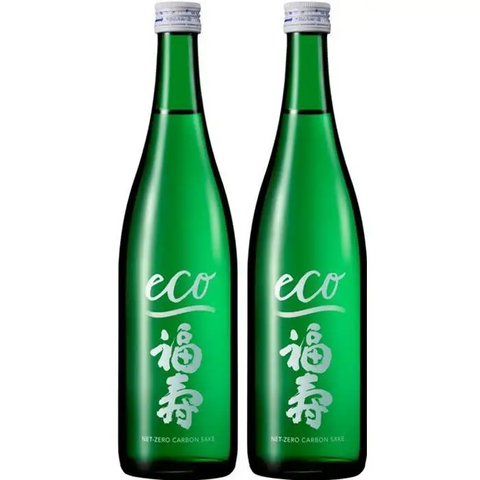 自然にやさしい酒造り／世界初カーボンゼロの日本酒「福寿　純米酒 エコゼロ　720ml×2本セット」