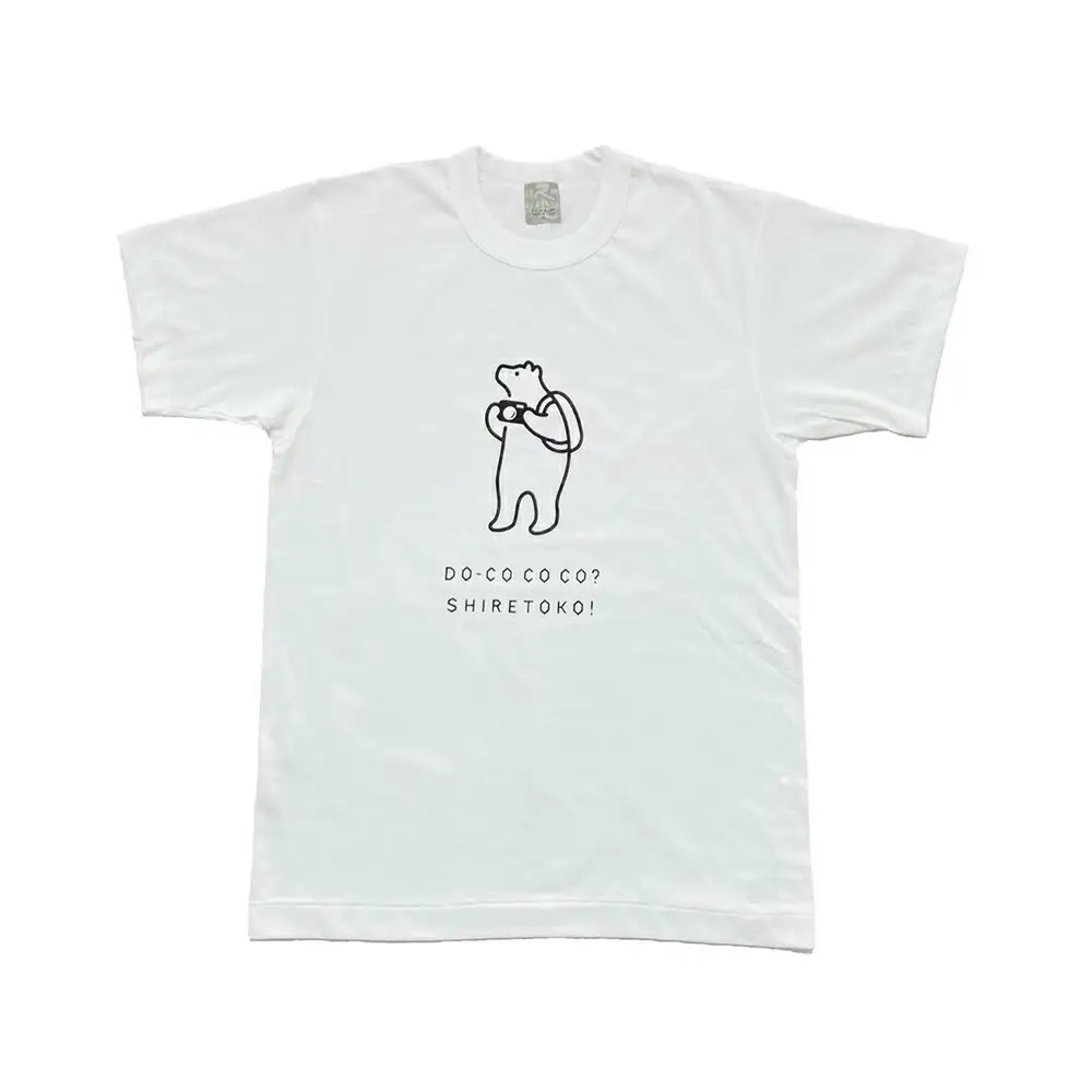 「知床トコさん」×久米繊維　コットンTシャツ　カメラ柄　Lサイズ_装飾品・工芸品 女性・レディース 洋服   装飾品・工芸品 男性・メンズ 洋服 