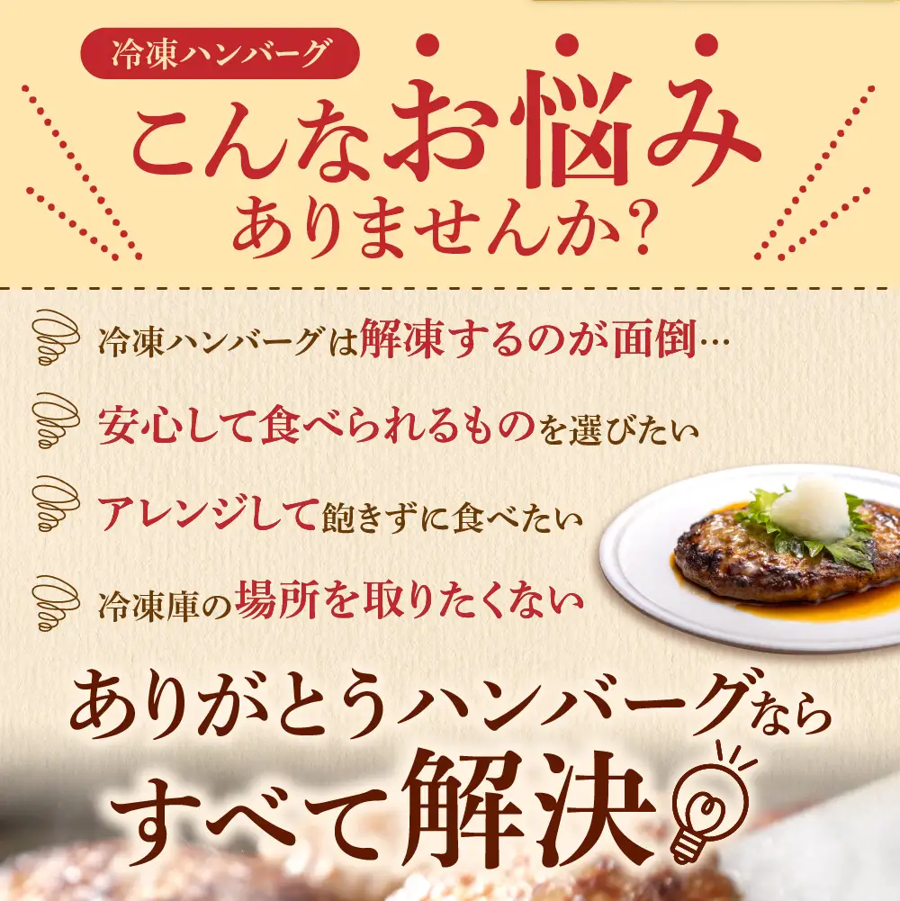 【ありがとう】ハンバーグ 6個  ありがとうハンバーグ