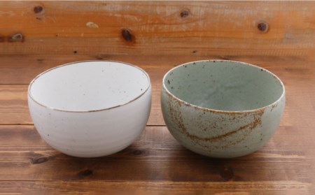 【美濃焼】丸型どんぶり 15.5cm ひより4点セット  粉引・窯変渋草各2点ずつ【EAST table】[MBS073]