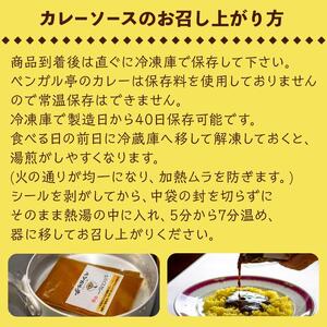 J ベンガル亭特製スパイスカレー！（ビーフ・辛口）4袋