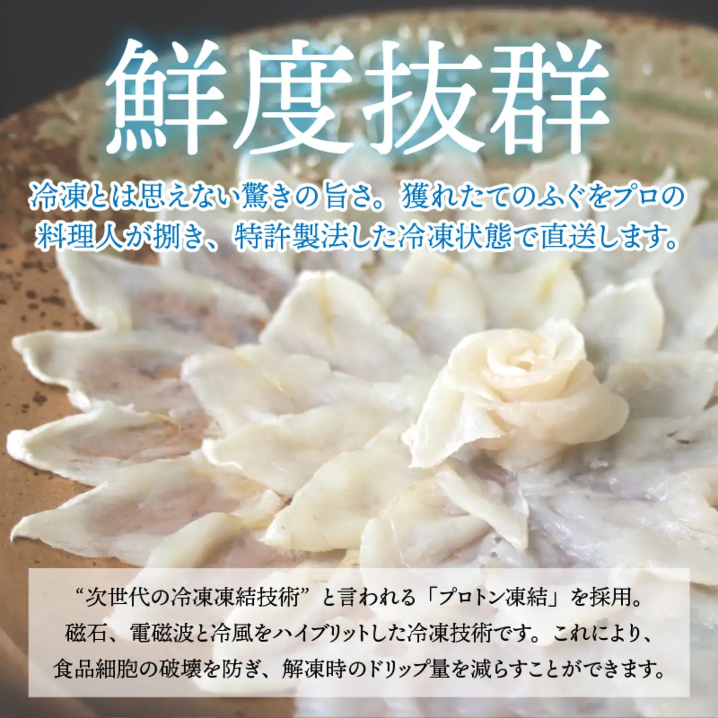 【最新の冷凍技術】福井県産とらふぐのお刺身（てっさ）6人前 約180g