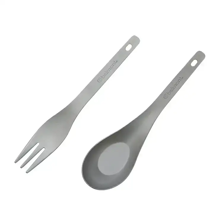 [ベルモント] チタンレンゲフォークセット（ケース付）レンゲ フォーク キャンプ用品 アウトドア用品【010S194】