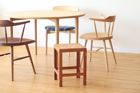 木製折り畳み椅子「patol stool」 籐張り(1脚) 家具 インテリア スツール イス 木 折りたたみ 和風 おしゃれ 人気 伝統 技法 受賞 【uj-CY008】【平山日用品店】