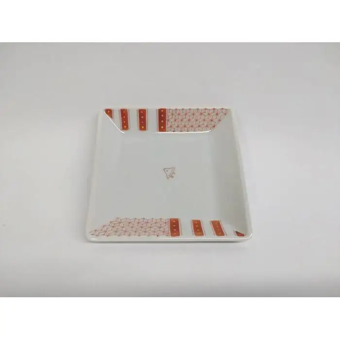 小皿揃え 赤絵小紋 九谷焼