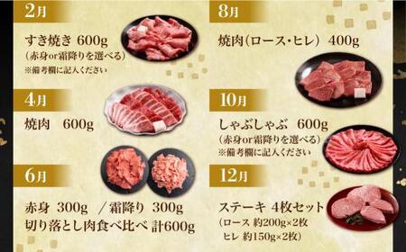 天狗総本店 A5飛騨牛 定期便 全6回   ( 焼肉 すき焼き しゃぶしゃぶ ステーキ ) | 牛肉 定期便 BP104