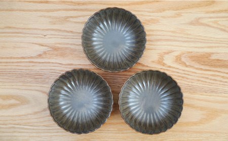 【陶器市特集】【波佐見焼】花しのぎ 小鉢 （栗） 3点セット 食器 皿 【団陶器】 [PB103] 波佐見焼
