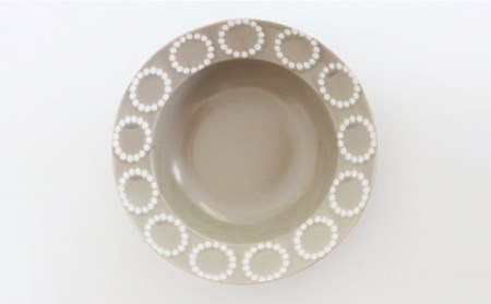 【波佐見焼】サークルリング カフェオレ・桜シフォン ボウル 中 2点セット 食器 皿 【陶芸ゆたか】 [VA104]  波佐見焼
