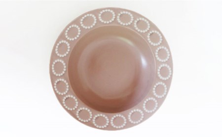 【波佐見焼】サークルリング カフェオレ・桜シフォン ボウル 大 2点セット 食器 皿 【陶芸ゆたか】 [VA106]  波佐見焼