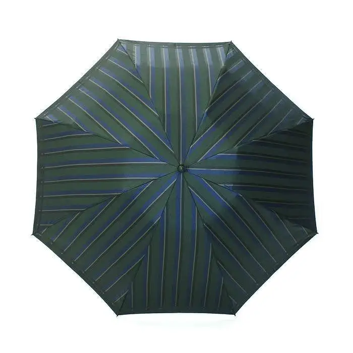 槙田商店【紳士折りたたみ傘】Tie Stripe×Plainダークグリーン