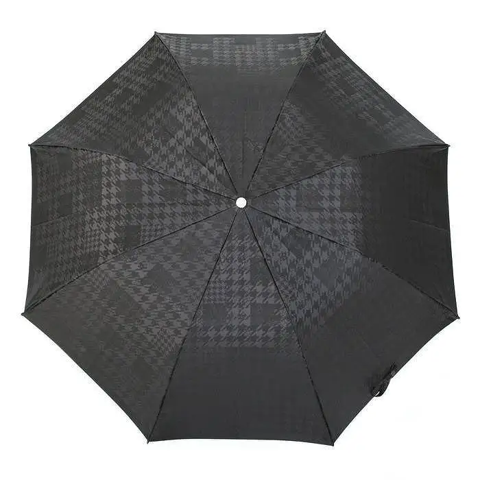 槙田商店【紳士折りたたみ傘】monotone 千鳥チェック《晴雨兼用》