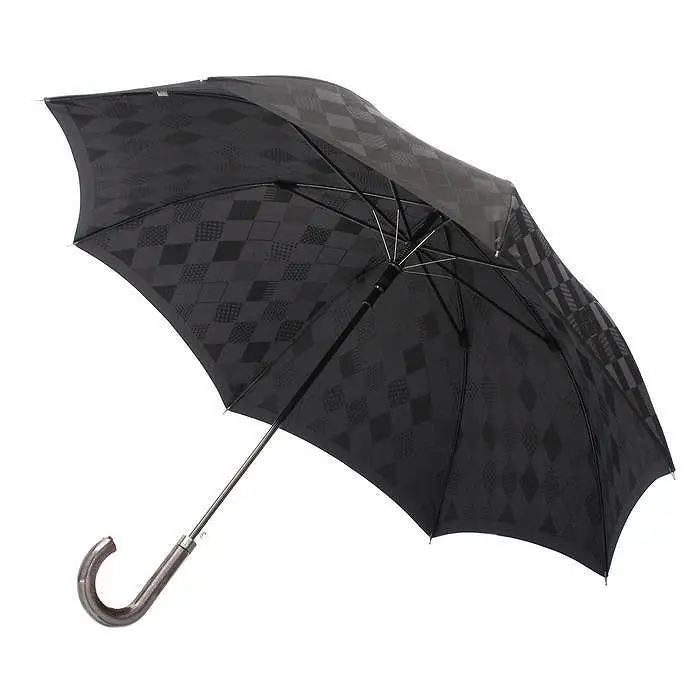槙田商店【紳士長傘】monotone アーガイル《晴雨兼用》