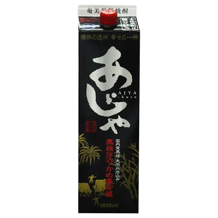 奄美黒糖焼酎 あじゃ 黒麹仕込み 紙パック 25度 1800ml×12本 奄美 黒糖焼酎 ギフト 奄美大島 お土産