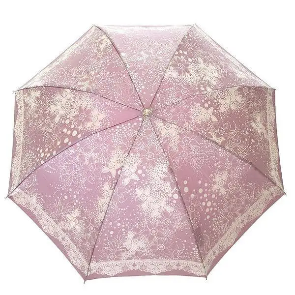 槙田商店【晴雨兼用】折りたたみ傘 kirie ドットフラワー:アメジスト