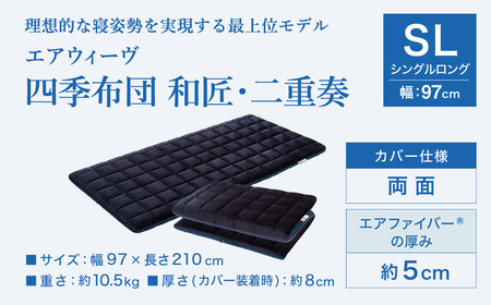 ＼期間限定！生活応援セット／エアウィーヴ マットレス 四季布団 和匠・二重奏 シングルロング 三つ折り
