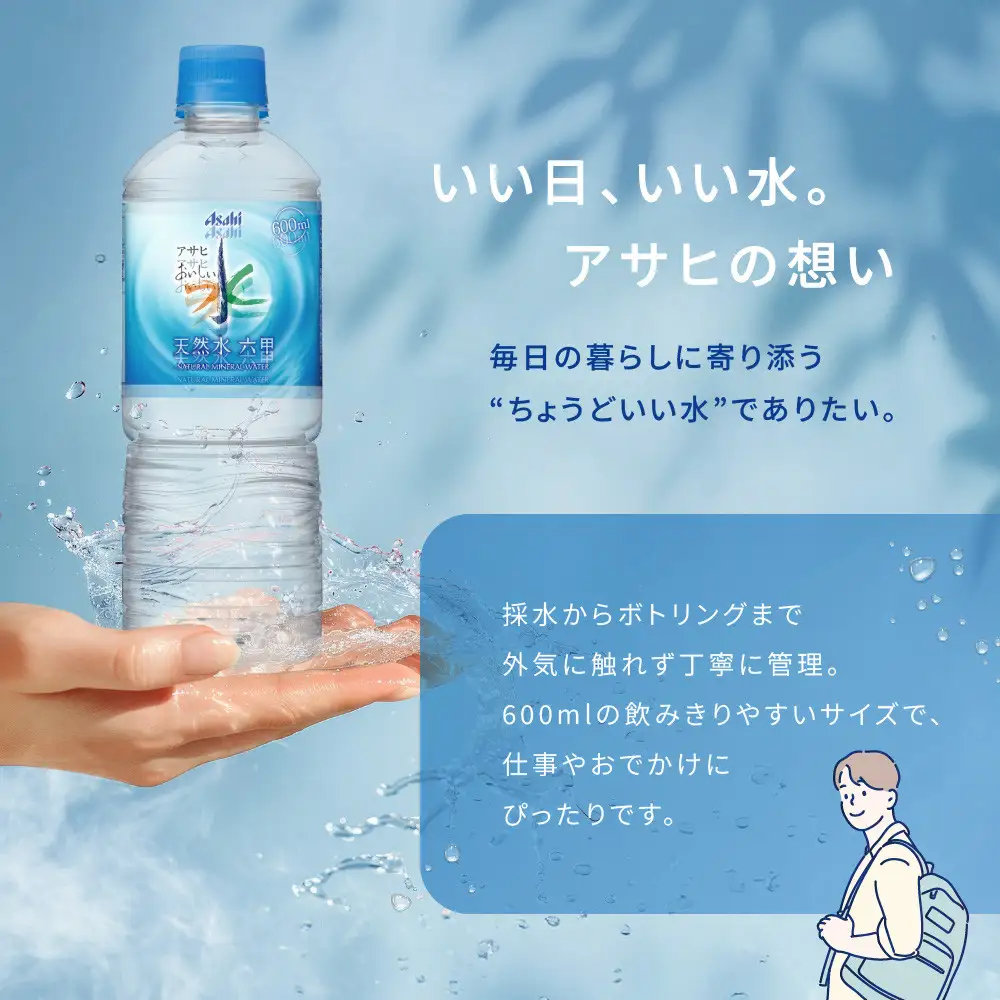 アサヒ飲料 おいしい水 天然水 六甲（600mlペットボトル×24本）