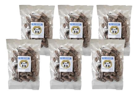 東庄町産もち米使用【揚げもち】黒米入しお味　130g×6袋