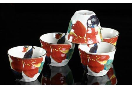 【美濃焼】「＆藍」and-ai 16点セット『山茶花』柄 多治見市/ エー・アイ  茶碗 ゆのみ 湯呑 箸 はし 小皿 食器 セット 花柄 レトロ 器 美濃焼 記念日 記念 特別 おもてなし お祝い ギフト プレゼント 贈答 贈り物 送料無料  [TAG008]