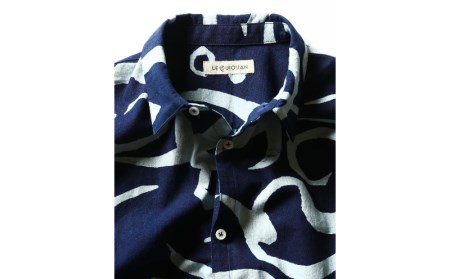 「LEQUIOSIAN」【ナミカゲ柄】印花布ビッグシャツ