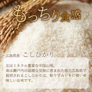 【6か月定期便】ほたる米「大和の里」広島こしひかり 精米 10kg（5kg×2） 白米 米 こめ 令和7年産 066006 
