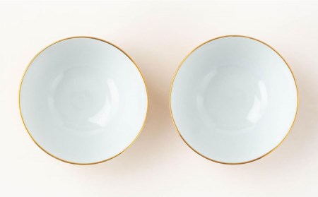 【美濃焼】金の茶碗ペア【陶土う庵】(6517-0156)食器 ご飯茶碗 セット 夫婦 カップル 磁器製 ゴールド 金 高級感 料亭風 お祝い 食洗機対応 送料無料 [MBY109]