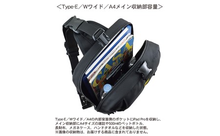 4wayワンショルダー／Type-E／Wワイド／A4　バンナイズ バリスティック ナイロン ブラック 斜め掛け 耐久性 背中 ファッション カバン バッグ 