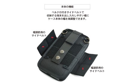 iPhoneXR用薄型キャリングケース / コンパクト　バンナイズ バリスティック ナイロン ブラック スマホ キャリング ウエスト ファッション小物 ファッション カバン バッグ 
