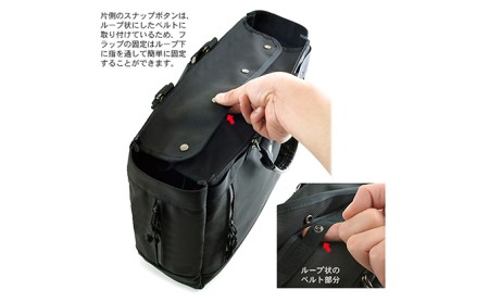 トップガード付きWアクセストート　バンナイズ バリスティック ナイロン ブラック PC収納 耐久性 ワーク ファッション かばん トートバッグ カバン バッグ 