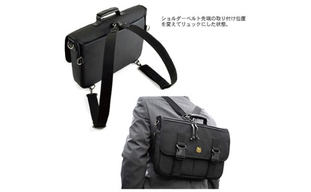 薄型ブリーフケース／A4／4WAY　バンナイズ バリスティック ナイロン ブラック PC収納 耐久性 ワーク ファッション カバン バッグ 