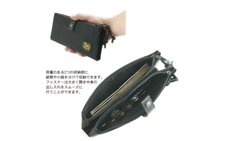 バンナイズ　ダブルファスナーウォレット　バンナイズ バリスティック ナイロン ブラック 財布 大容量 カード ファッション小物 ファッション 