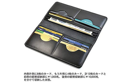カードと紙幣収納のロングウォレット/スタンダードタイプ　バンナイズ オイル シュリンク レザー 本革 財布 長財布 ファッション小物 ファッション カバン バッグ 