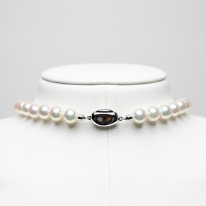 7.5-8ミリ アコヤ真珠 ロングネックレス 「ロープ」 / アクセサリー