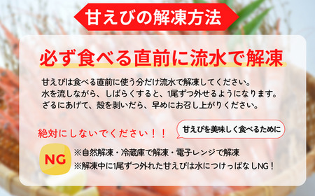 船内冷凍 甘えび（あかえび）中サイズ 40匹入り 700g前後 冷凍 えび エビ 56-02