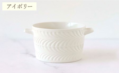 【波佐見焼】ローズマリー ココット Tボウル ネイビー・アイボリー ペアセット 食器 皿 【翔芳窯】 [FE151]  波佐見焼