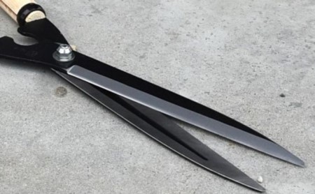 喜八作 青紙 240mm 鋭型刈込鋏 ナタ柄 