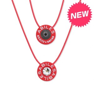 a24-028　ABILES PLUS Crystal ネックレス T-RED/BLUE