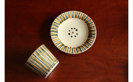 【吉陶房】そばちょこと５寸皿のペアセット