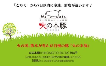 【定期6回発送】火の本 豚 詰め合わせセット 切り落とし550g  しゃぶしゃぶ 用ロース300g あらびき ウインナー 10本入 チョリソー ウィンナー 10本 豚肉