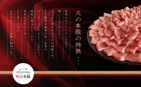 火の本 豚 食べ比べセット 切り落とし1100g しゃぶしゃぶ 用 ロース 600g 豚肉