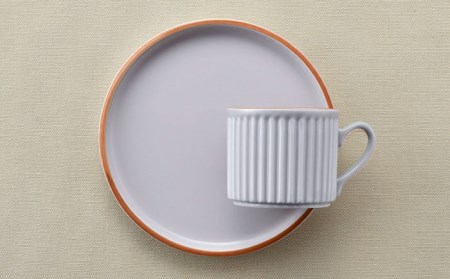 【波佐見焼】ギアシリーズ カップ＆ソーサー グレー＆カーキ プレート マグカップ ペアセット 17.5cm 6寸 食器 皿 【大新窯】 [DC113]  波佐見焼