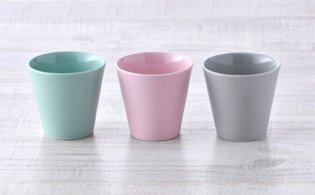 【波佐見焼】ミニ コップ（ジェダイ/ミルキーピンク/ミルキーグレー） タンブラー 3色セット 食器 皿 【ROXY・HASAMI】 [SB157]  波佐見焼