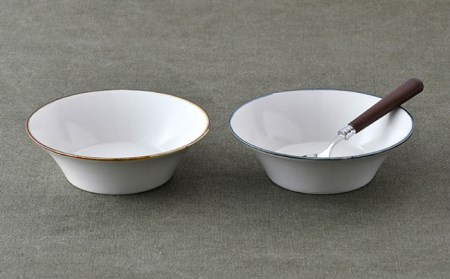 【陶器市特集】【波佐見焼】ボウル（渕錆ライン/渕青ライン） ペアセット サラダボウル 食器 皿 【ROXY・HASAMI】 [SB161]  波佐見焼