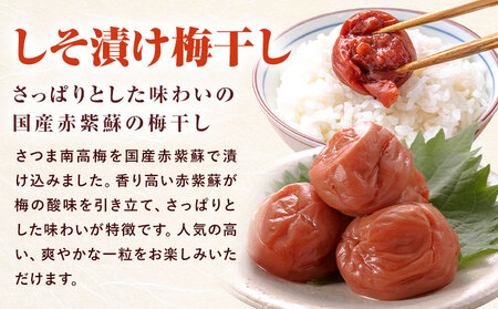 訳あり しそ漬け梅干し 350g×4箱 定期便 4回  農事組合法人 梅香丘《お申込み翌月から出荷》鹿児島県 さつま町 うめぼし 紫蘇 お取り寄せ プレゼント