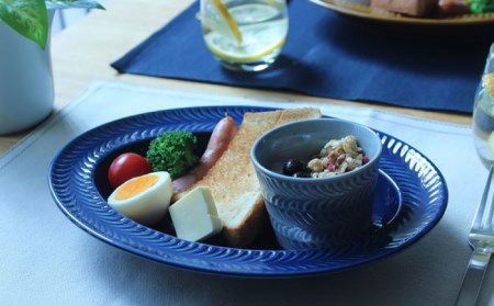 【波佐見焼】ローズマリー リムオーバル プレート ネイビー 食器 皿 【翔芳窯】 [FE210]  波佐見焼